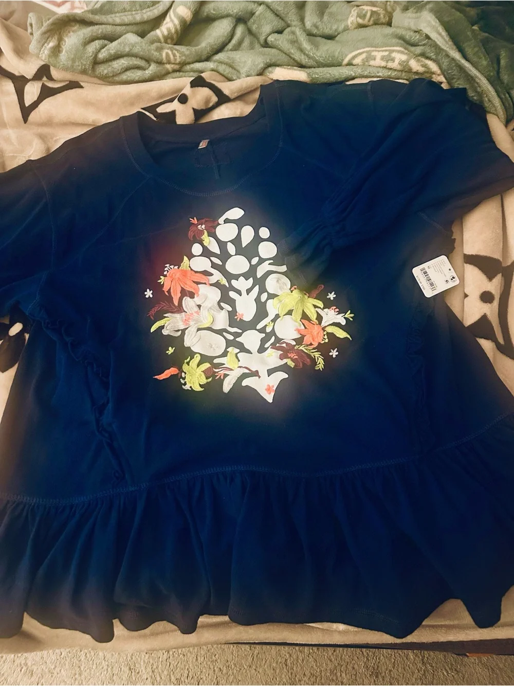 NWT Free People Spring Forward Logo Tunic